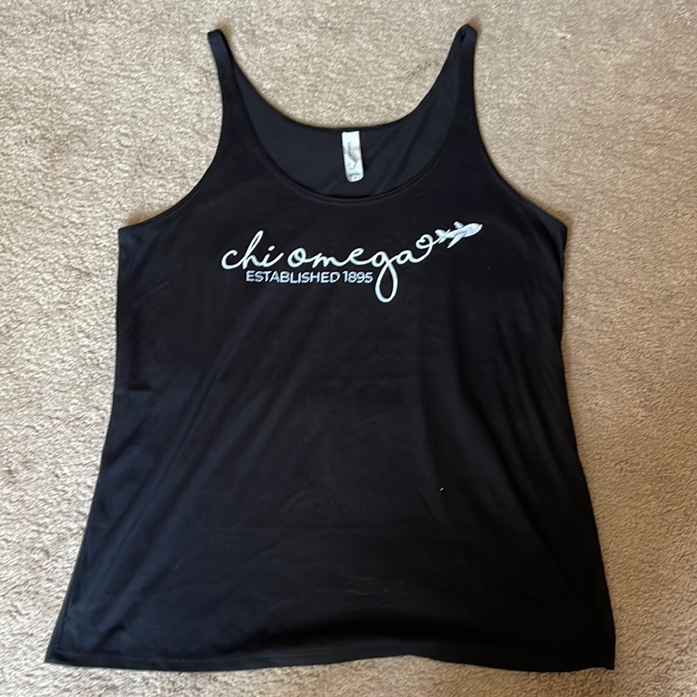 Bella canvas Chi Omega custom tank top - size small